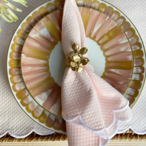 Set of Four Savannah Gardens Pink Napkins