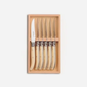 Set of Six Laguiole Steak Knives Ivoirine