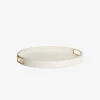 Shagreen Modern Cocktail Tray Cream