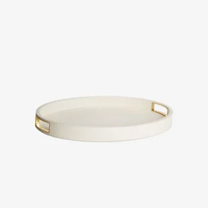 Shagreen Modern Cocktail Tray Cream