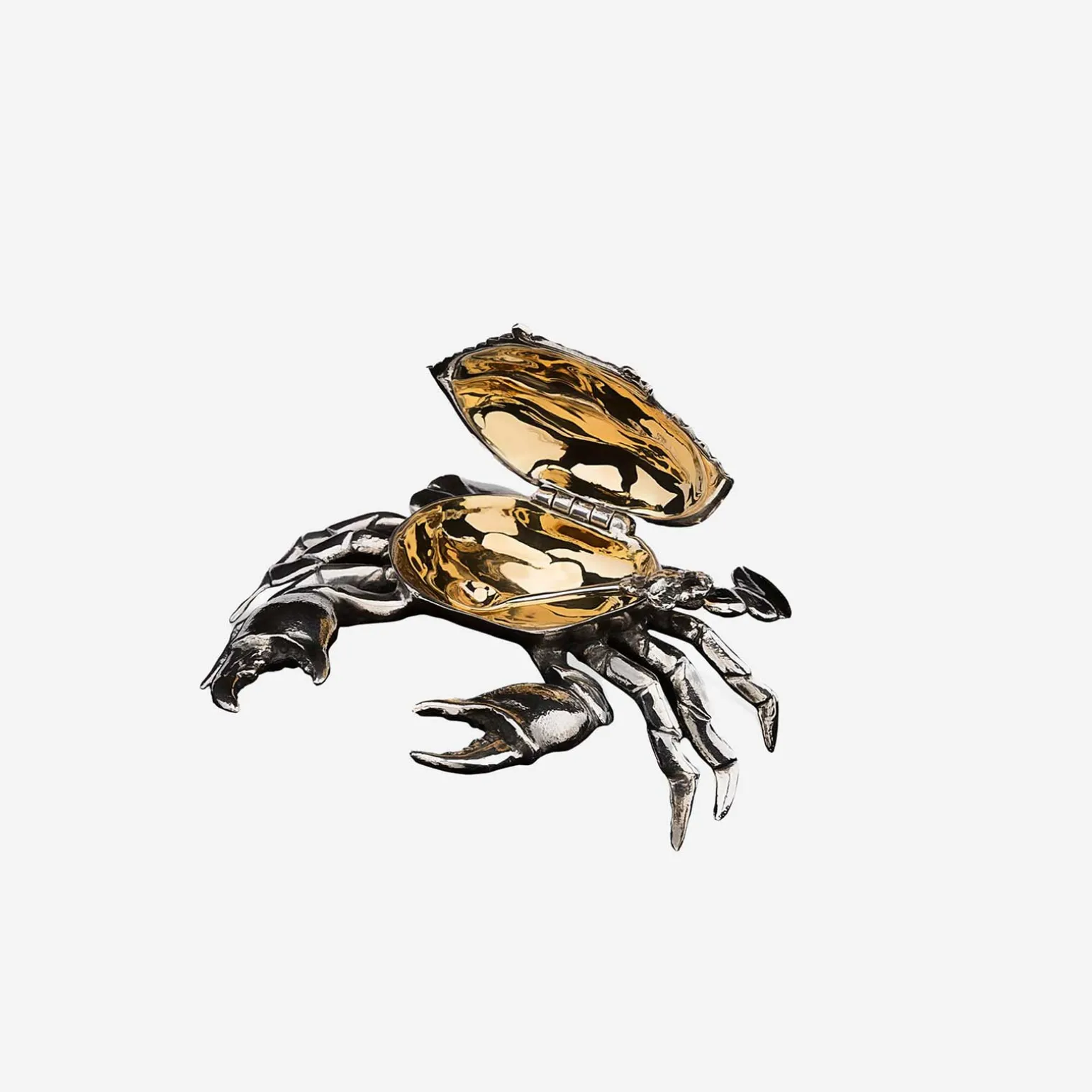 silver_and_gold_vermeil_c_0.webp Silver and Gold Vermeil Crab Salt Cellar with Spoon