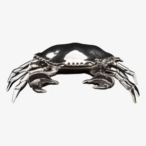 Silver and Gold Vermeil Crab Salt Cellar with Spoon