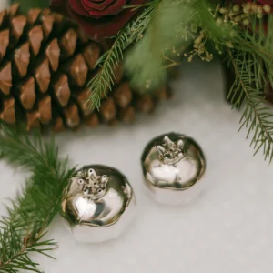 Silver Pomegranate Salt & Pepper Shakers