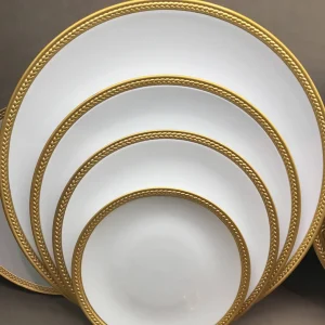Soie Tressée Gold Dinner Plate