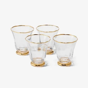 Sophia Gold Rimmed Tumblers - Set of 4