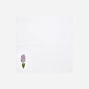Spring Flower Embroidered Dinner Napkin - Set of 4