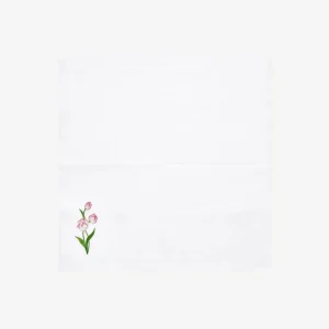 Spring Flower Embroidered Dinner Napkin - Set of 4