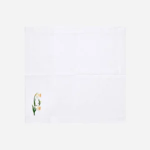 Spring Flower Embroidered Dinner Napkin - Set of 4