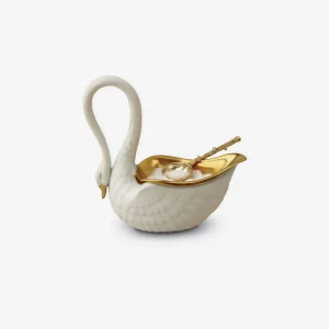 Swan Salt Cellar White
