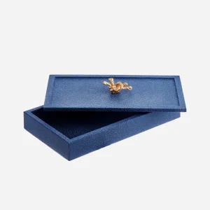 Thalia Rectangular Box Navy Blue
