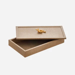 Thalia Rectangular Box Taupe