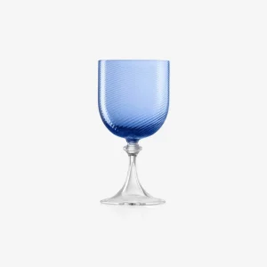 Torse White Wine Glass Blue
