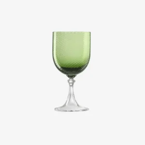 Torse White Wine Glass Green