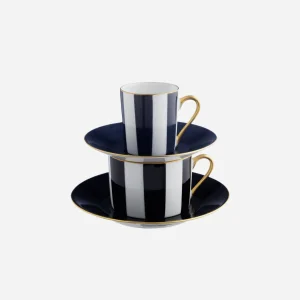 Transat Monochrome Espresso Cup & Saucer Navy