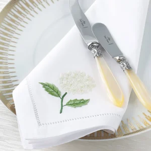 White Hydrangea Dinner Napkin