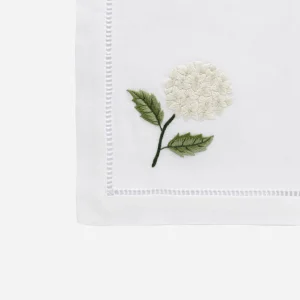 White Hydrangea Dinner Napkin