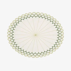 Willow Oval Green Placemats - Set of 4