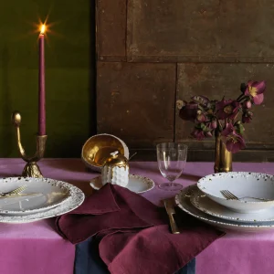 Wine Linen Sateen Napkins - Set of 4