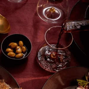 Wine Linen Sateen Tablecloth